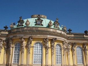 Del av fasad på Sanssouci slott