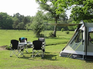 Vår plats på Ashurst Caravan Park