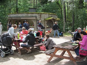 Man hittar fler picknickområden i parken. 