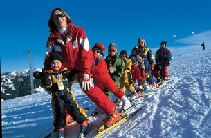 Montafon har tio skidskolor, åtta skiddagis och ett ”Dreamland for Kids” på Hochjoch-berget