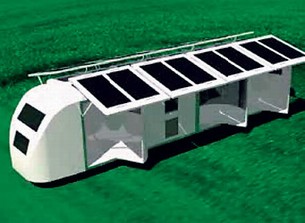 Solceller på taket, och rum som kan rullas ut efter behov. Inte precis så vi är vana att se en husbil