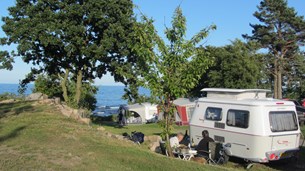 Campingplatsen ligger i nivåer som ger bästa möjliga utsikt åt alla.