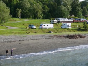 Det är fin utsikt på Storsand Gård Camping oavsett var man befinner sig