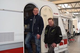 Roland Persson och Anders Alexandersson tar hand om kunder i nordvästra Skåne.