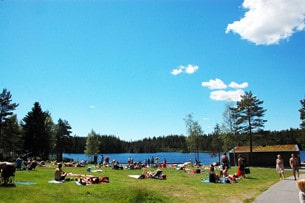 Ånnabosjön har en av länets finaste badplatser.