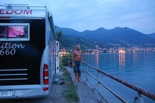 Fricamping i Lago d’Iseo i Italien 2011.