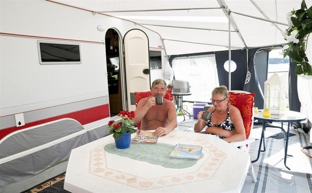 William och Marianne spenderar annars så mycket tid som möjligt i husvagnen under den ljusa delen av året