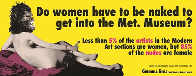 Guerrilla Girls, Måste kvinnor vara nakna för att komma in på Metropolitan Museum of Art?, 1989. Poster.