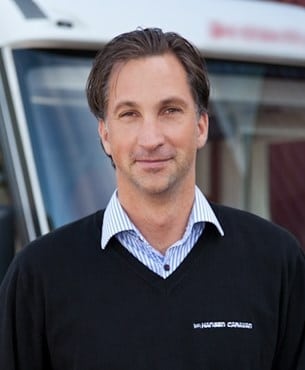 Peter Hansen, ägare av Hansens Caravan i Upplands-Väsby. 