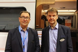 Kjell Åsberg och Leif Hansson, båda säljare och delägare på Husvagnscenter i Valbo.