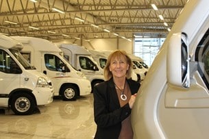 Britt-Marie Svensson är uppvuxen med husvagnar och husbilar och gläds över att familjeföretaget nu fyller 50 år.