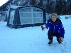 Anne-Vibeke Isaksen på en noget anderledes vintercampingtur - Camp-let Winter Challenge 2013.
