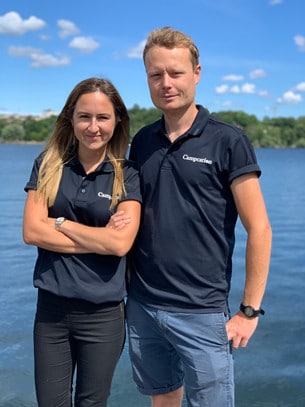 Johanna Raga Waronen och Ludwig Wård från Campcation. 