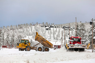 Så här såg det ut i början av november när snön lades ut.