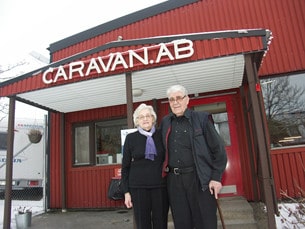 Grundarna Margareta och Sten Johansson inför Caravans 40-årsjubileum 2009.