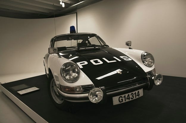 Polis-porsche från 1967. Finns i Polismuseets samlingar, dock inte i lokalerna på Gärdet. 