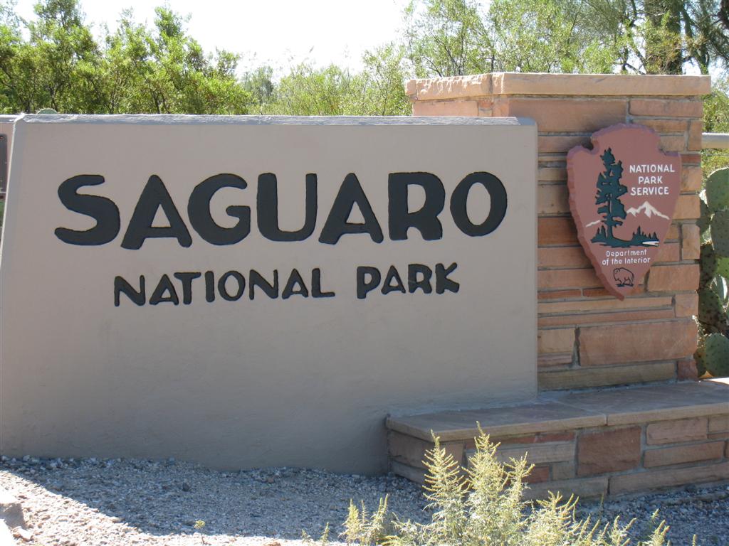 Ingången till Saguaro Nationalpark, som är en del av Sonoran öknen