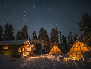 Sápmi Nature camp i Nábrreluokta. 