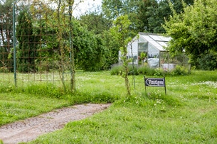 Går man från huset längs vinstigen når man efter en vacker promenad ut till vinodlingarna på Hällåkra Vingård.