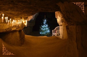 En ovanlig julmarknad i Tykarpsgrottan.