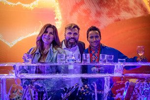 Marknadschef Fredrik Uhlin har stor erfarenhet av event. Här på Elmiamässan i höstas där #Älska Vinter-konceptet lanserades med bl a Carola och Jon Henrik Fjällgren vid isbaren. 