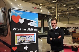 Andreas Hermansson från Forsberg Fritidscenter kunde konstatera att premiummärkena Concorde och Frankia behåller sin attraktionskraft.