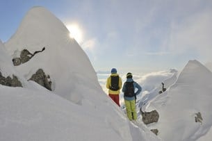 Alptoppar nära St Anton.