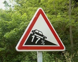 En huvudregel säger att husvagnar är byggda för att kunna klara 10 %, men inga regler utan undantag