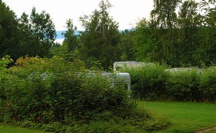 Plana och jämna terrasser i skogen