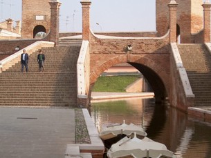 Comacchio – en liten trevlig kanalstad som ligger endast en halvtimmes bilresa ifrån campingplatsen. 