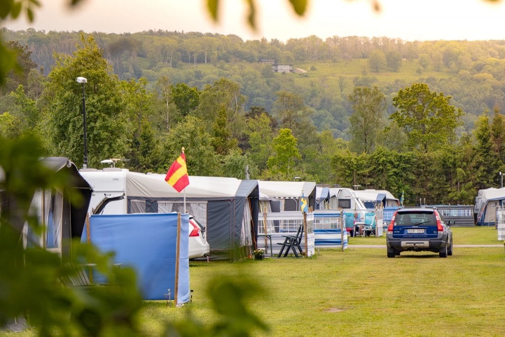 Campinglivet i Båstad. 