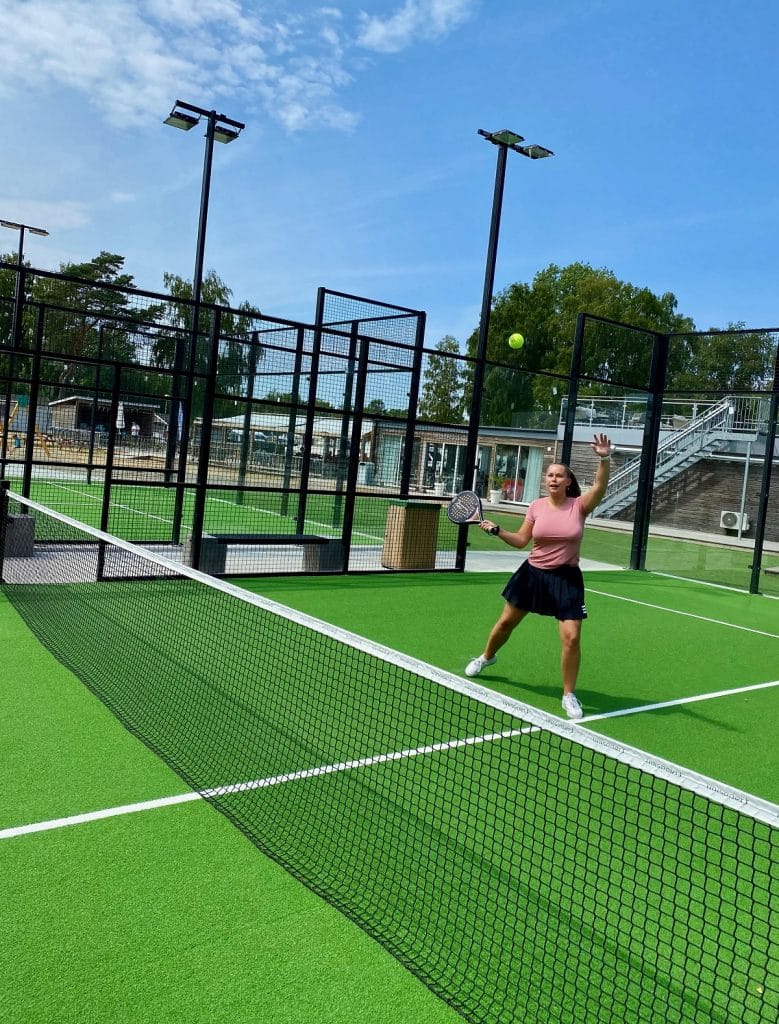 Två nya padelbanor från Unisport på Falsterbo Camping Resort.